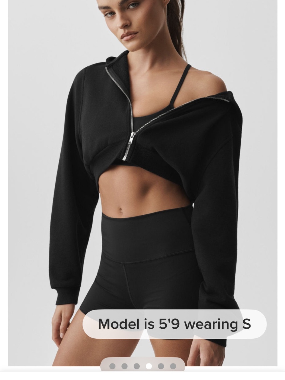 ALO Yoga Sweet Escape Zip Up Hoodie - Black